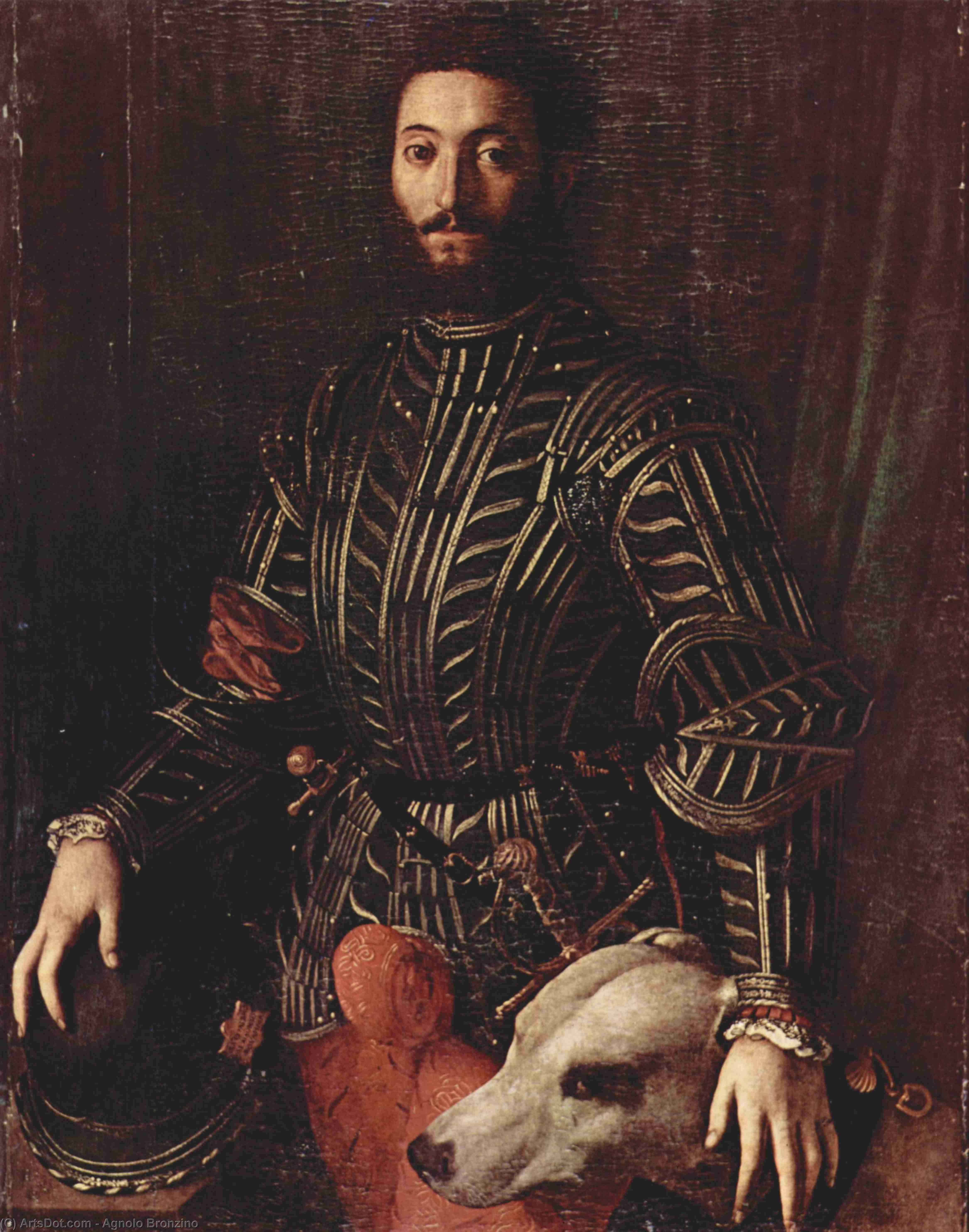 Wikioo.org - The Encyclopedia of Fine Arts - Painting, Artwork by Agnolo Bronzino - Portrait of Guidubaldo della Rovere