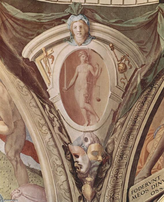 Wikioo.org – L'Enciclopedia delle Belle Arti - Pittura, Opere di Agnolo Bronzino - scene di Allegorie  di  Antartico  cardinale  virtù