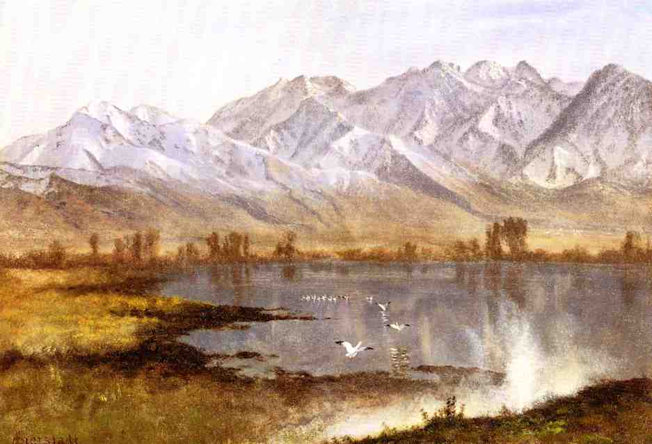 WikiOO.org - Encyclopedia of Fine Arts - Maalaus, taideteos Albert Bierstadt - Wasatch Mountains, Utah