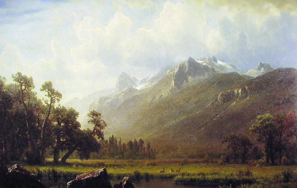 Wikioo.org - The Encyclopedia of Fine Arts - Painting, Artwork by Albert Bierstadt - The Sierras near Lake Tahoe