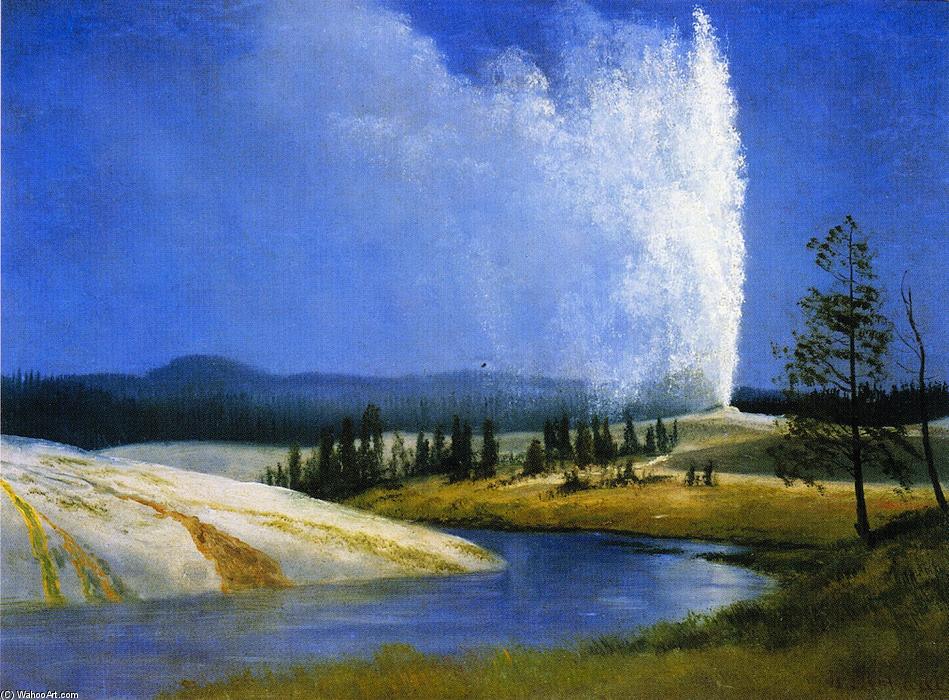 WikiOO.org – 美術百科全書 - 繪畫，作品 Albert Bierstadt - 老忠实喷泉