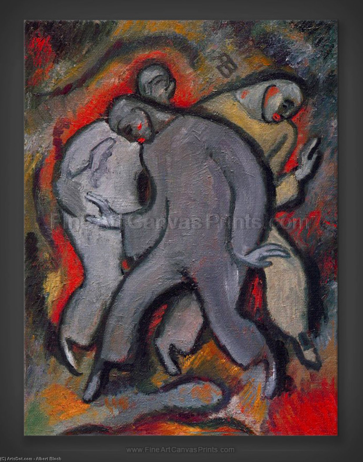 WikiOO.org - Енциклопедія образотворчого мистецтва - Живопис, Картини
 Albert Bloch - The Three Pierrots No. 2