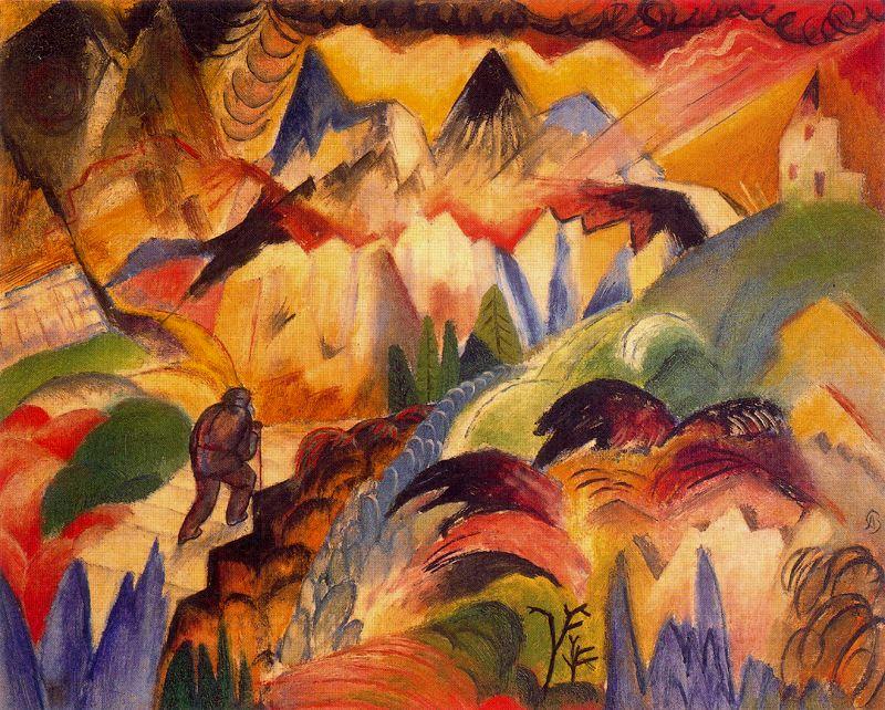 Wikioo.org - The Encyclopedia of Fine Arts - Painting, Artwork by Albert Bloch - Mountain