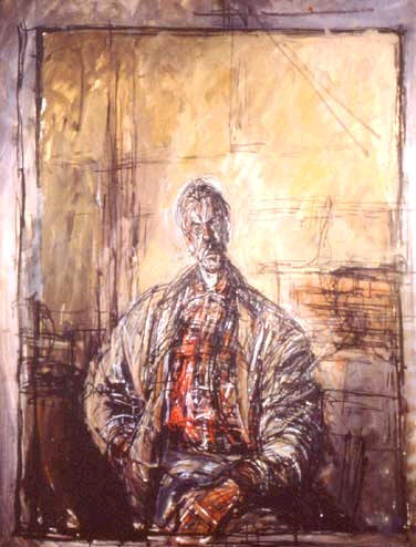 WikiOO.org - Енциклопедия за изящни изкуства - Живопис, Произведения на изкуството Alberto Giacometti - Diego in a Plaid Shirt