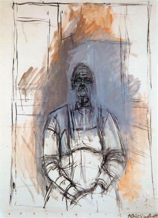 Wikioo.org - The Encyclopedia of Fine Arts - Painting, Artwork by Alberto Giacometti - Portrait of woman