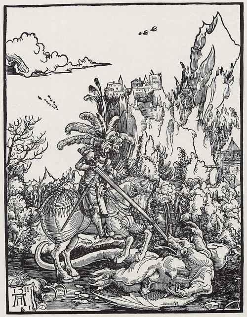 Wikioo.org - The Encyclopedia of Fine Arts - Painting, Artwork by Albrecht Altdorfer - The St. George killing the dragon art