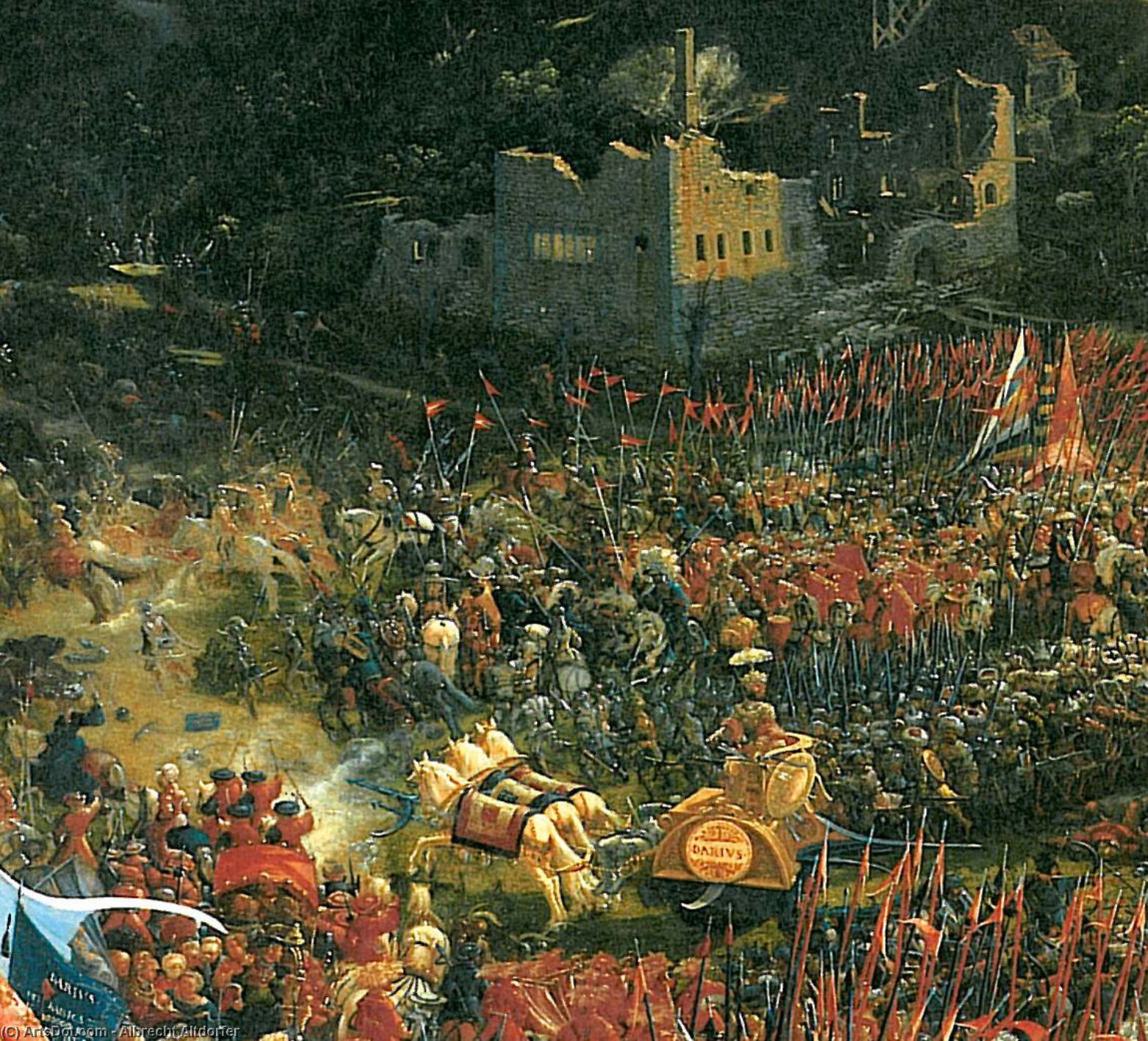 Wikioo.org - Bách khoa toàn thư về mỹ thuật - Vẽ tranh, Tác phẩm nghệ thuật Albrecht Altdorfer - The battle of Issus(fragment)