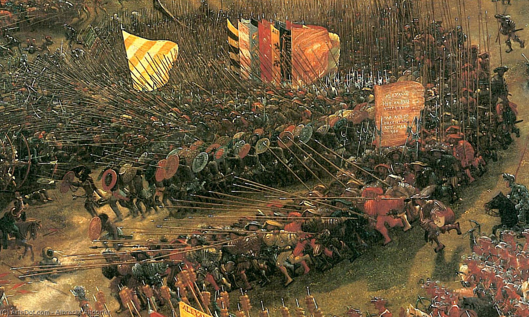 WikiOO.org - Güzel Sanatlar Ansiklopedisi - Resim, Resimler Albrecht Altdorfer - The battle of Issus(fragment) (9)