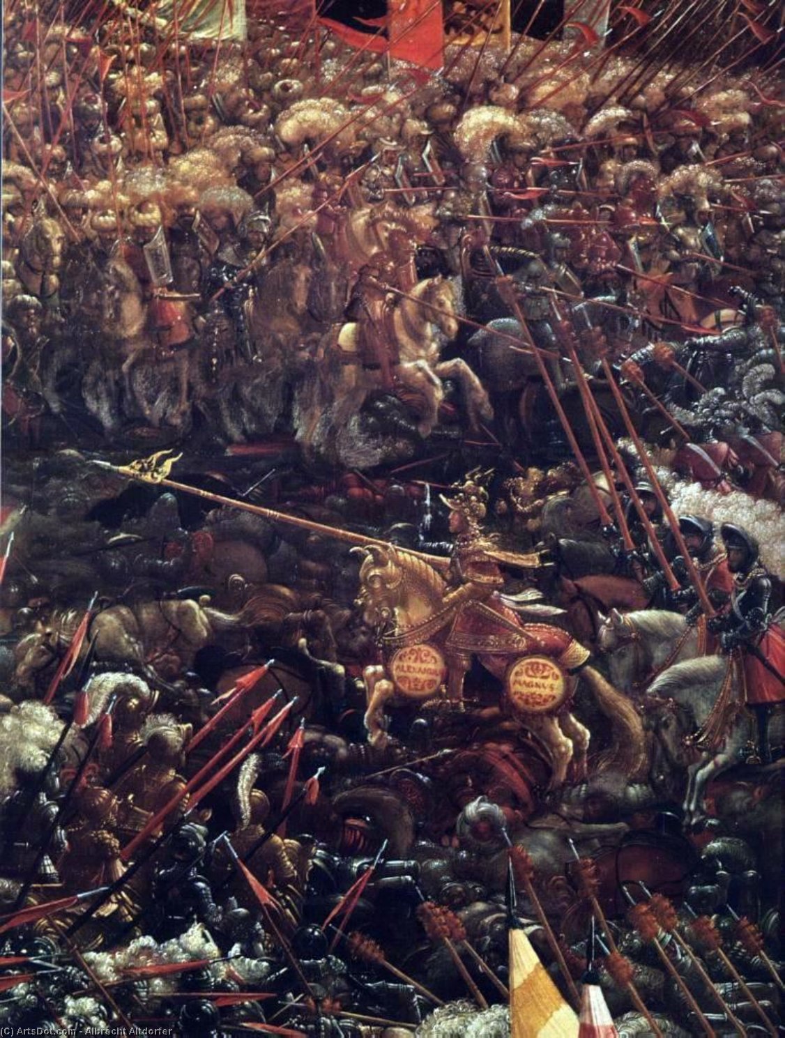 Wikioo.org - The Encyclopedia of Fine Arts - Painting, Artwork by Albrecht Altdorfer - The battle of Issus(fragment) (15)