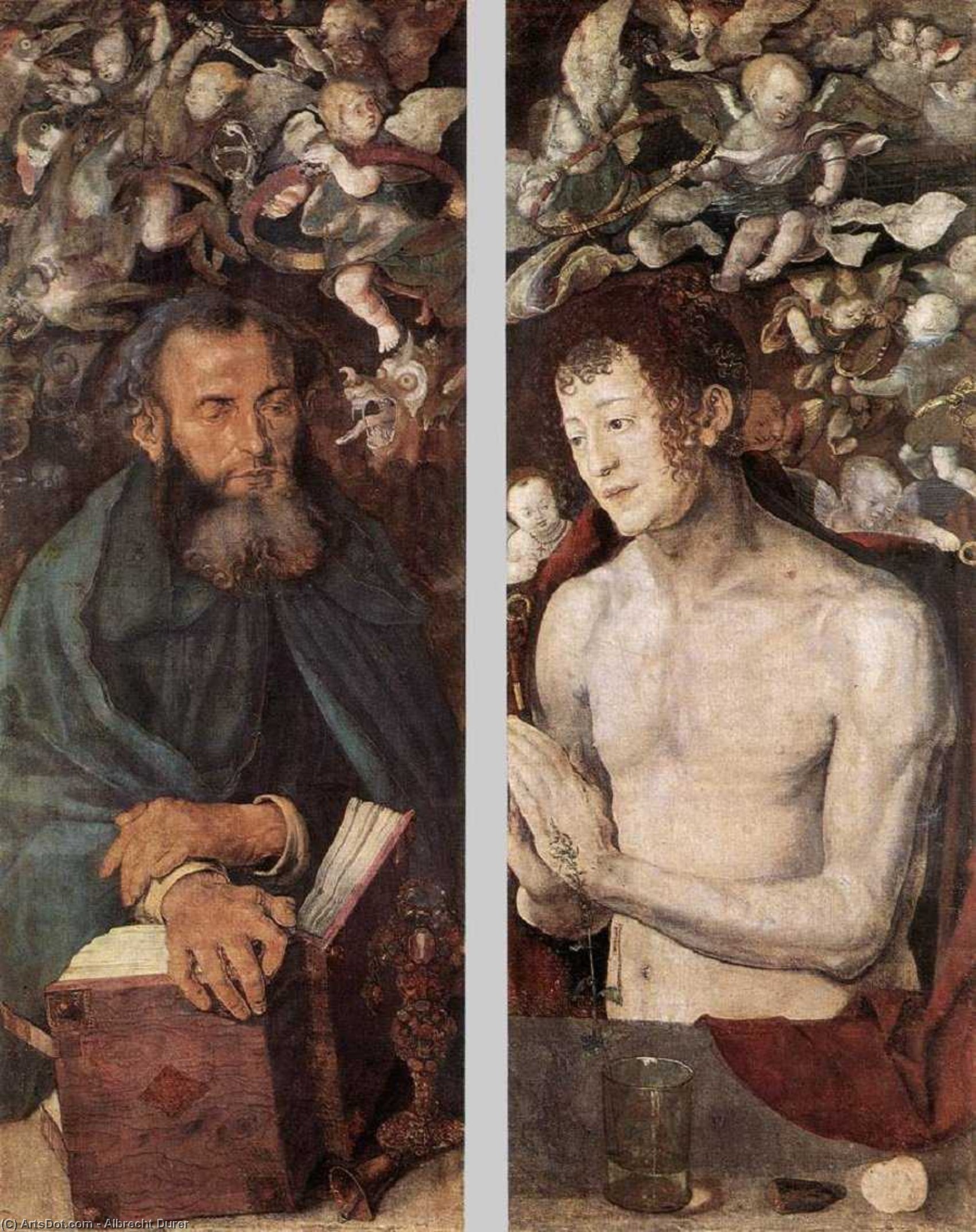 WikiOO.org - Encyclopedia of Fine Arts - Lukisan, Artwork Albrecht Durer - The Dresden Altarpiece (side wings)