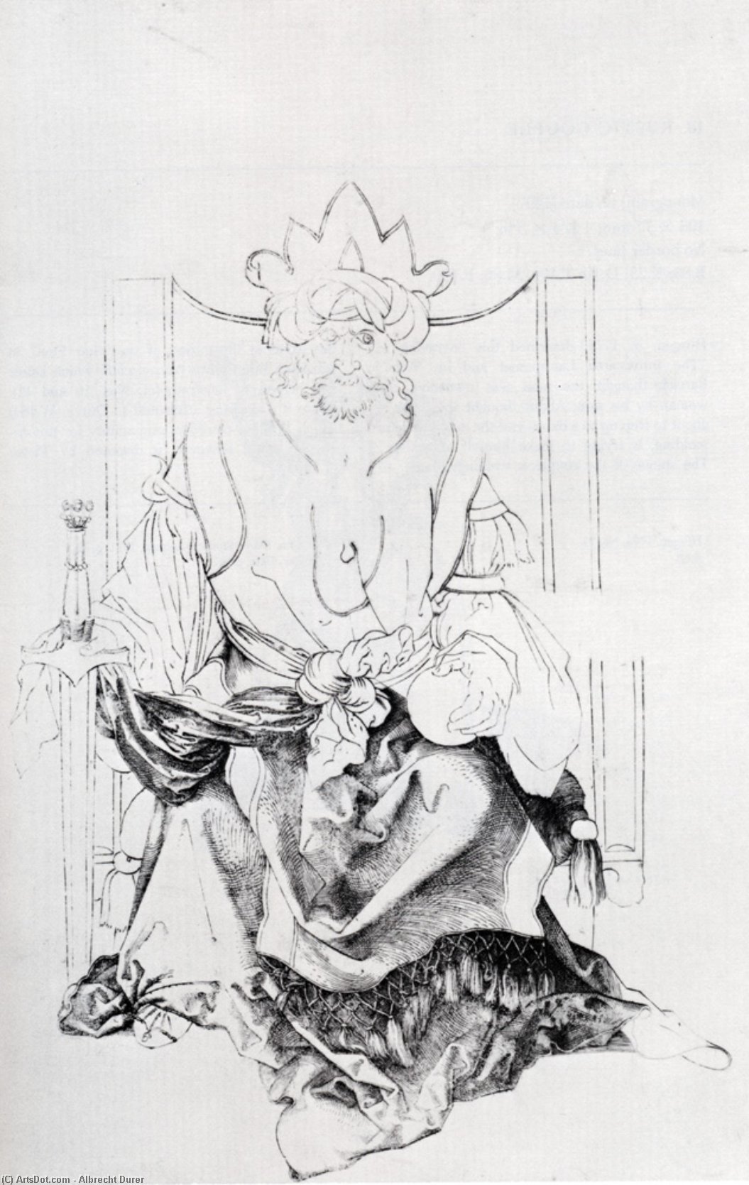WikiOO.org – 美術百科全書 - 繪畫，作品 Albrecht Durer - 东方的 统治者  登基