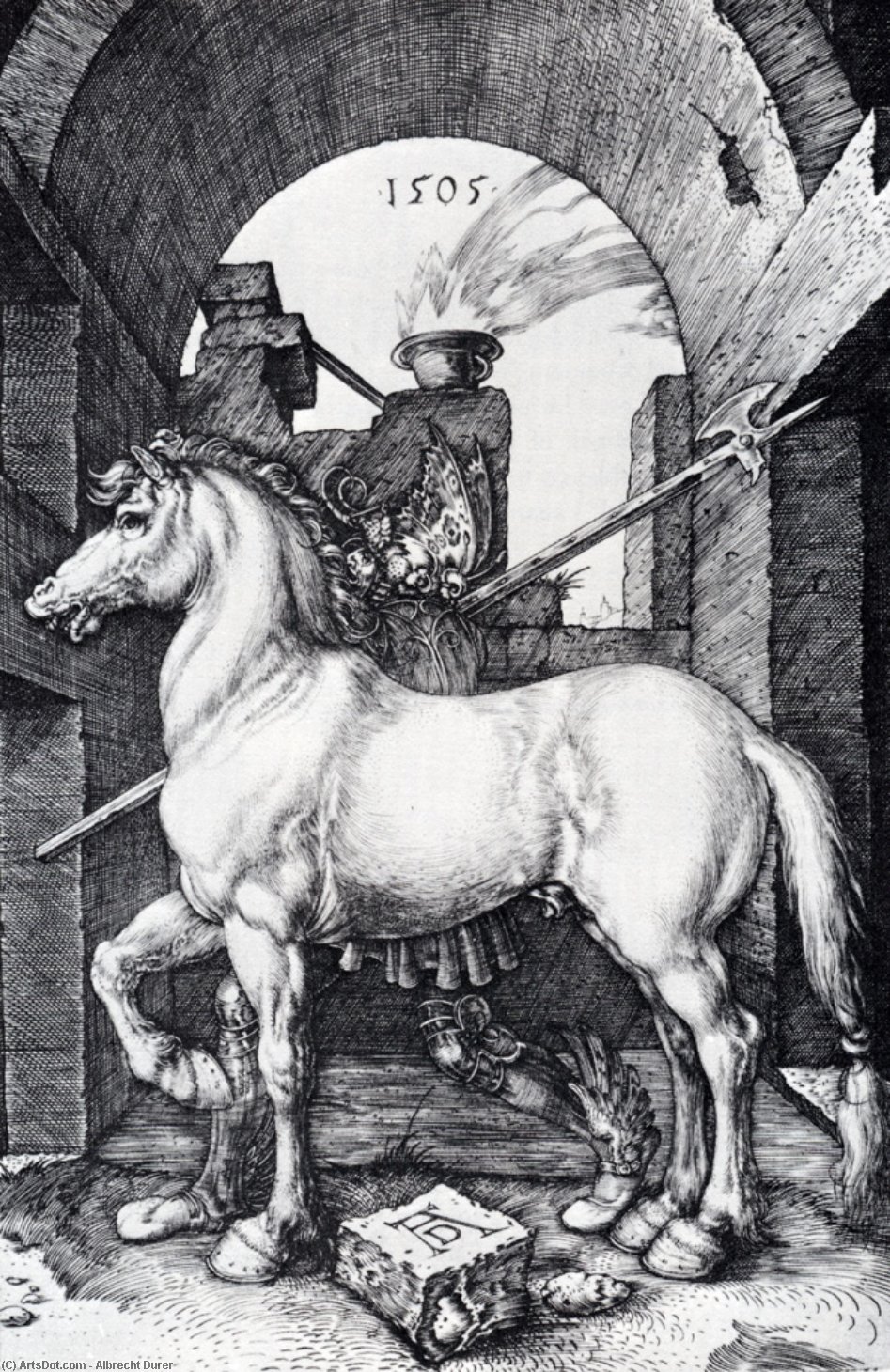 Wikioo.org - The Encyclopedia of Fine Arts - Painting, Artwork by Albrecht Durer - The Small Horse