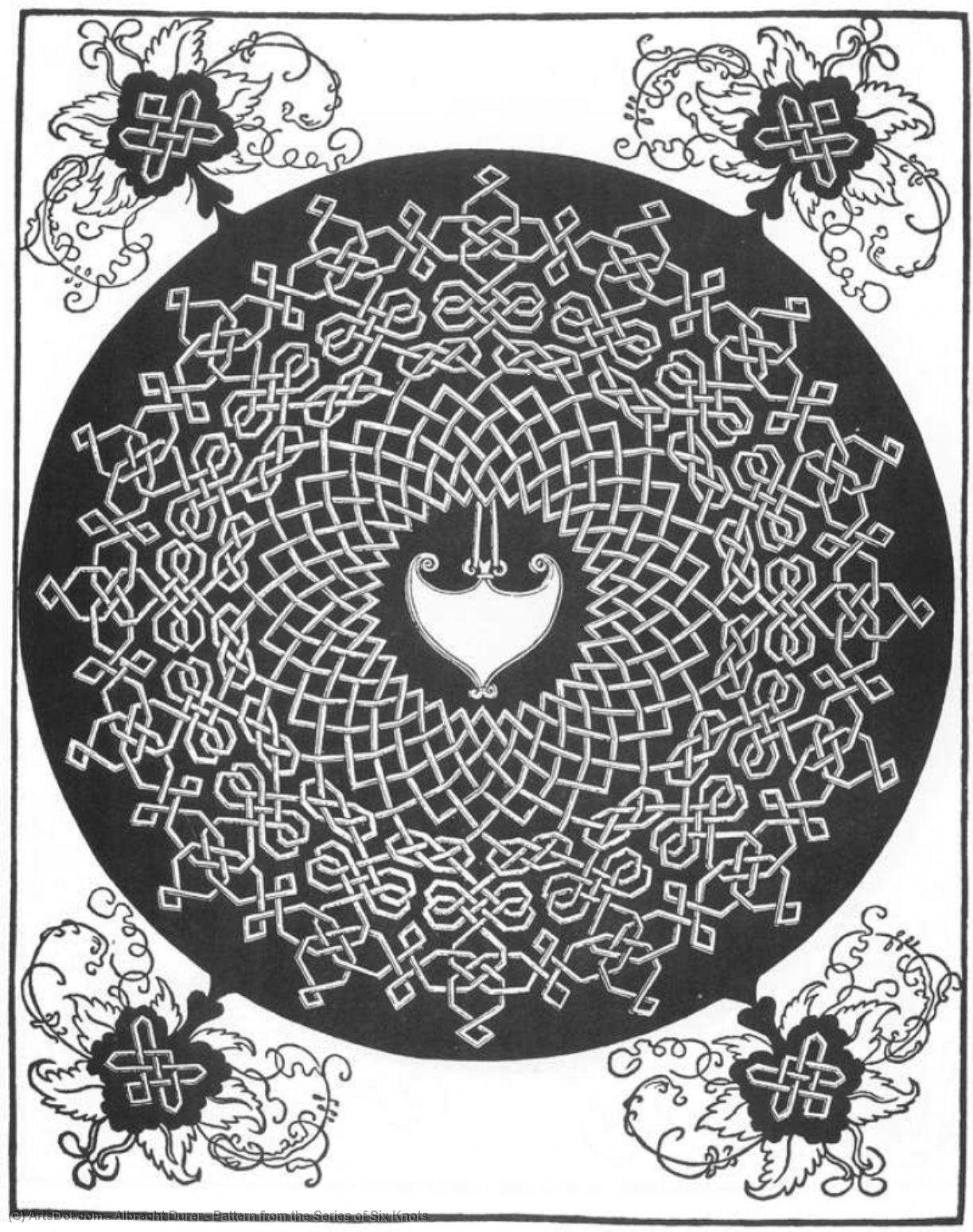 WikiOO.org - Encyclopedia of Fine Arts - Lukisan, Artwork Albrecht Durer - Pattern from the Series of Six Knots