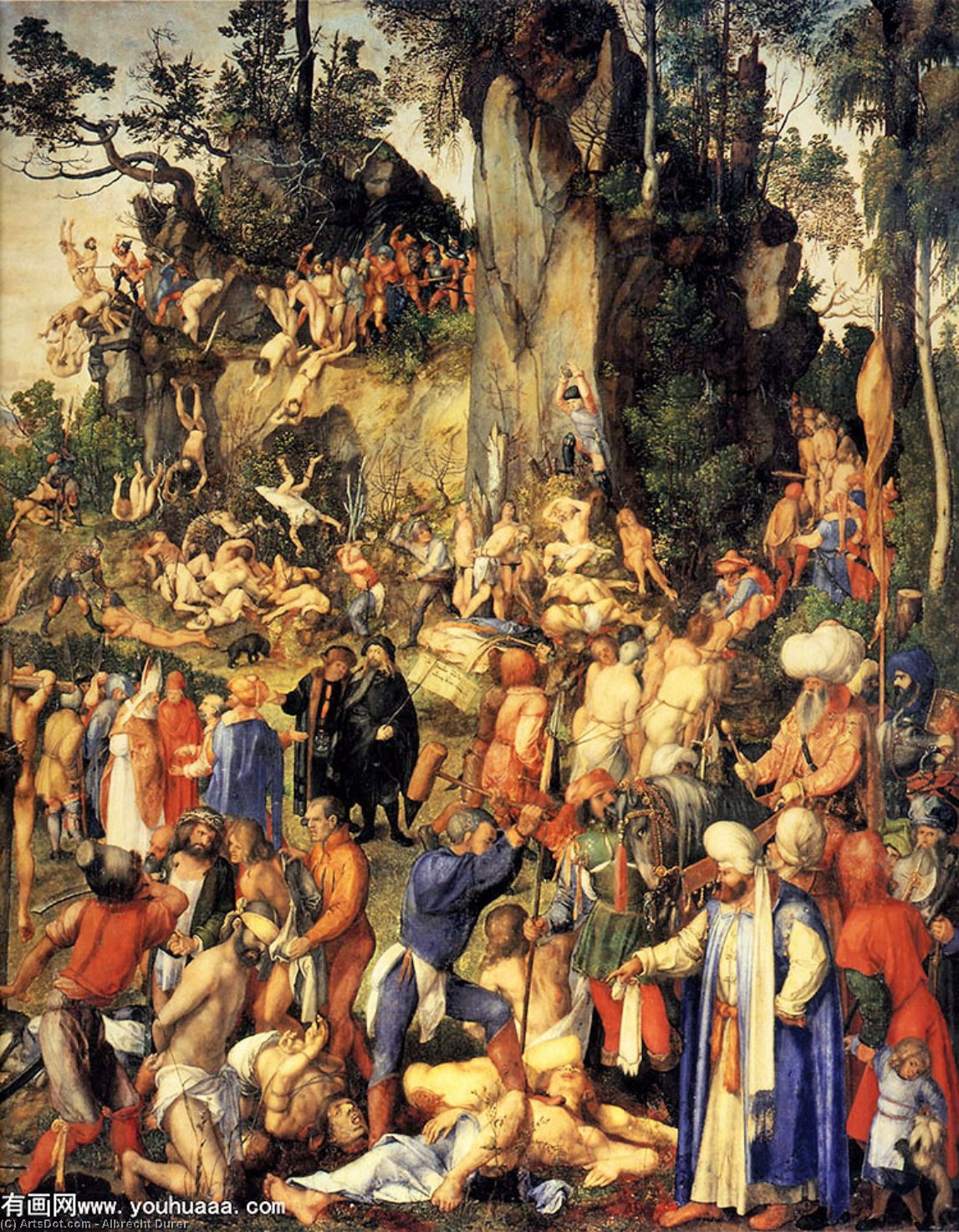 Wikioo.org - The Encyclopedia of Fine Arts - Painting, Artwork by Albrecht Durer - Martyrdom of the Ten Thousand