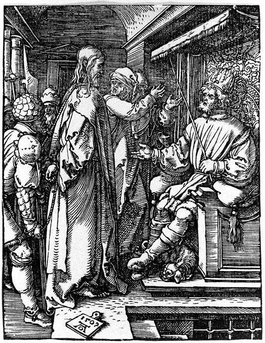 WikiOO.org - Енциклопедия за изящни изкуства - Живопис, Произведения на изкуството Albrecht Durer - Christ before Herod