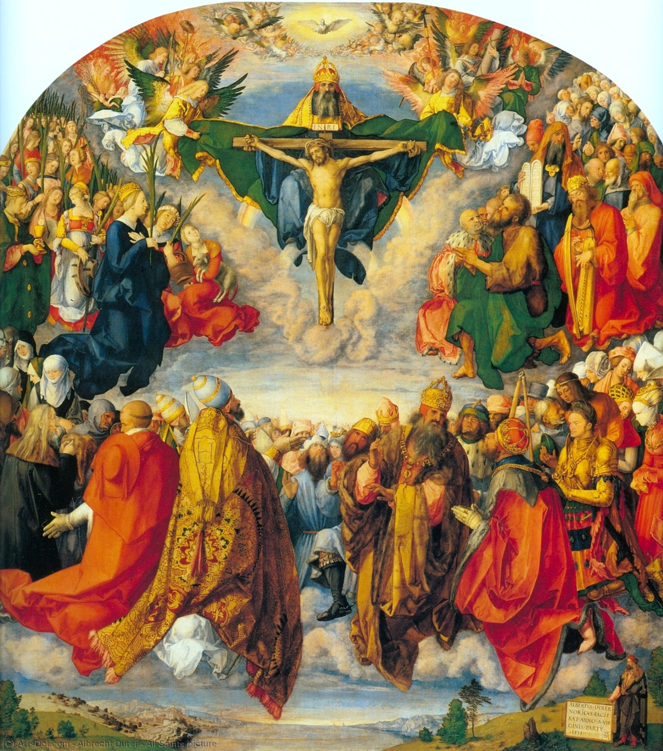 Wikioo.org – L'Enciclopedia delle Belle Arti - Pittura, Opere di Albrecht Durer - tutti santi foto