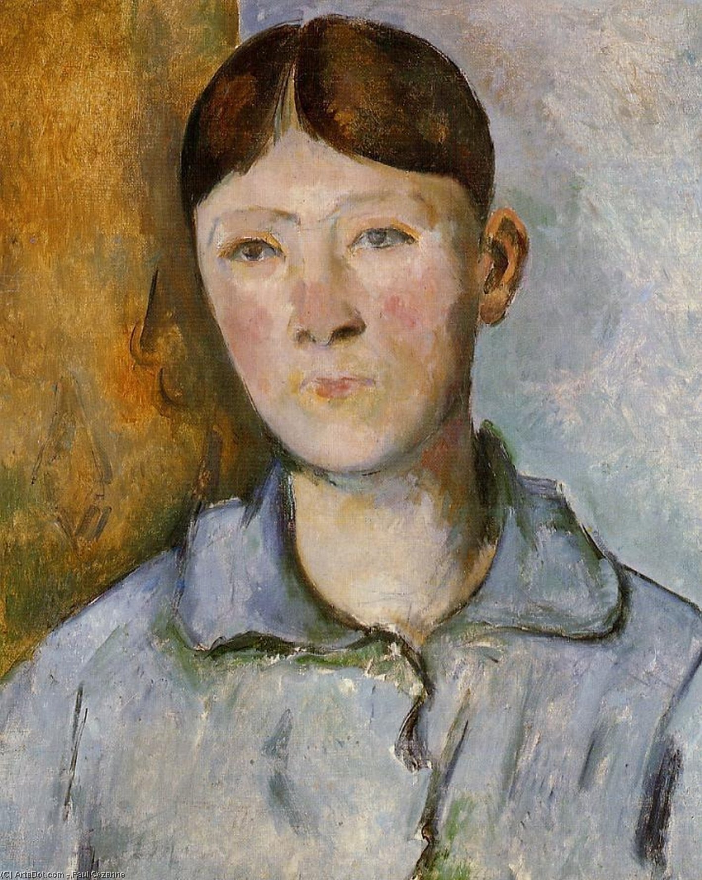 WikiOO.org - Güzel Sanatlar Ansiklopedisi - Resim, Resimler Paul Cezanne - Portrait of Madame Cezanne