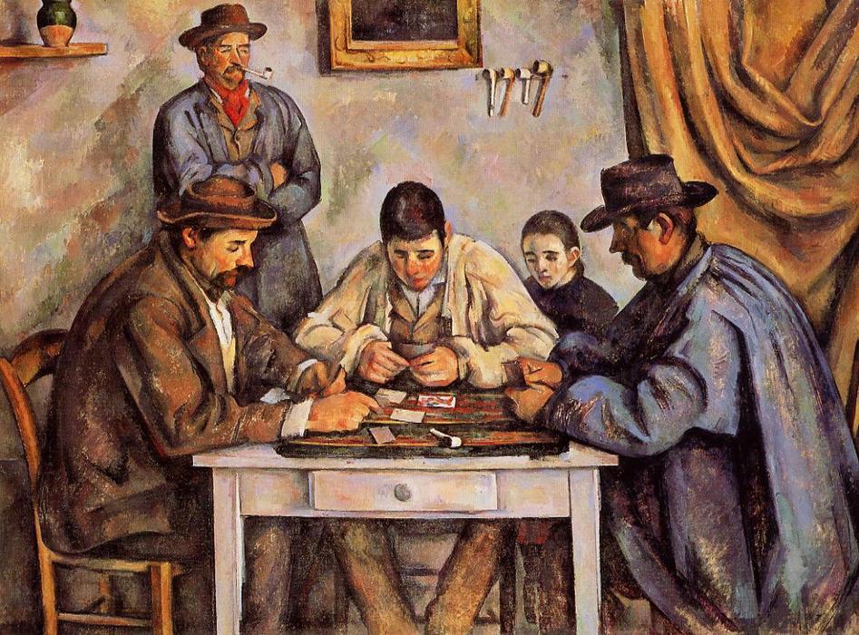 WikiOO.org - Encyclopedia of Fine Arts - Maalaus, taideteos Paul Cezanne - The Card Players