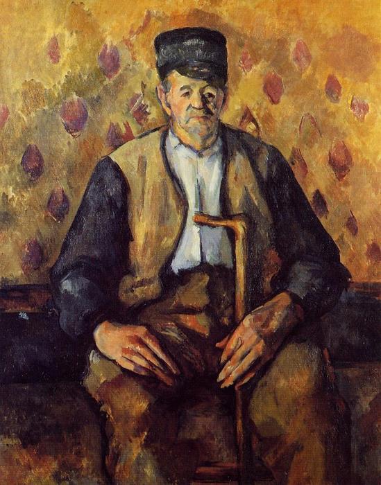 WikiOO.org – 美術百科全書 - 繪畫，作品 Paul Cezanne -  坐在  农民