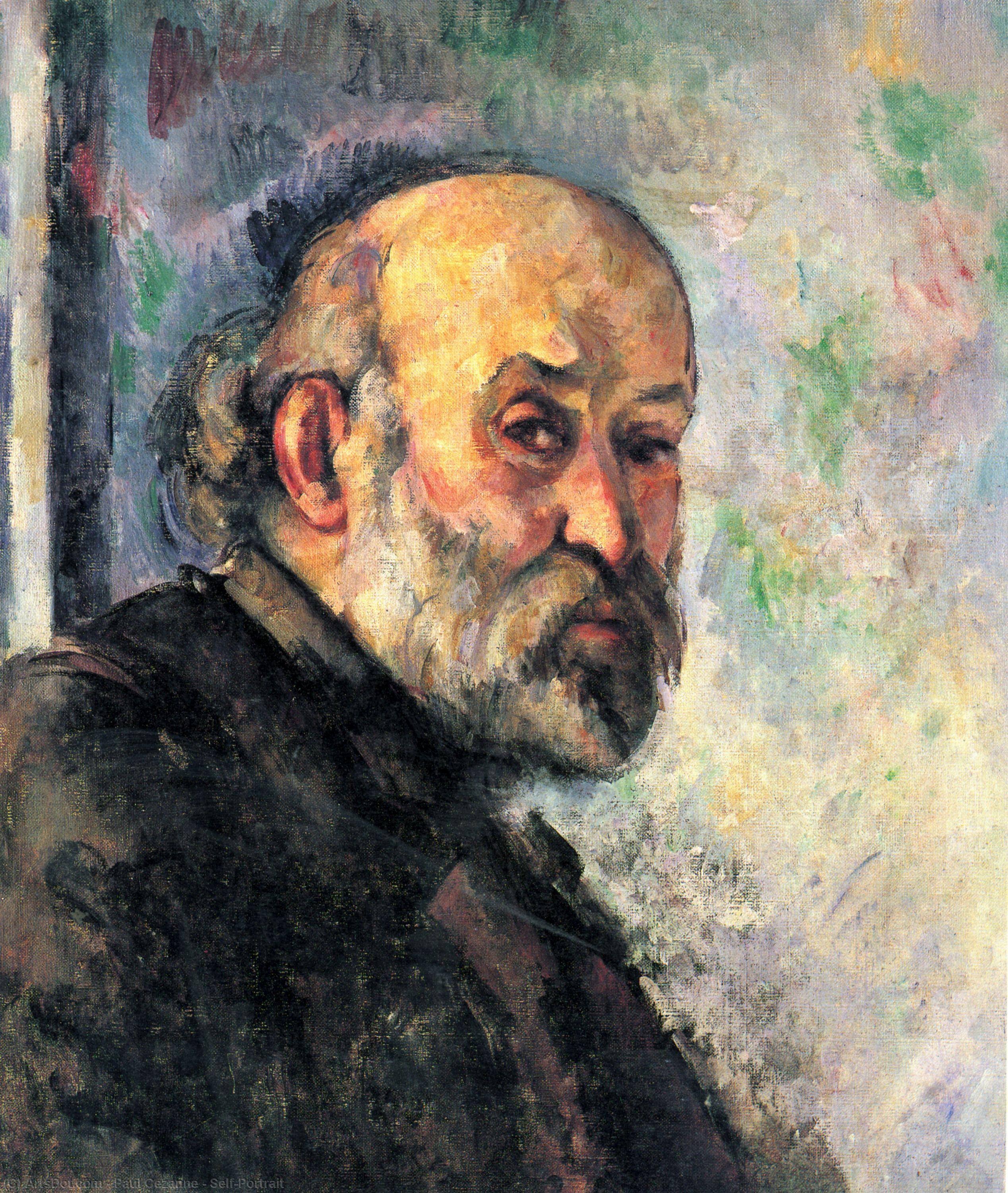 Wikoo.org - موسوعة الفنون الجميلة - اللوحة، العمل الفني Paul Cezanne - Self-Portrait