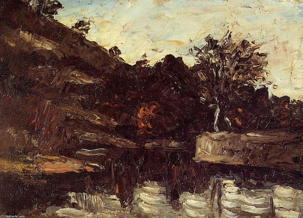 Wikioo.org - Encyklopedia Sztuk Pięknych - Malarstwo, Grafika Paul Cezanne - Bend in the River