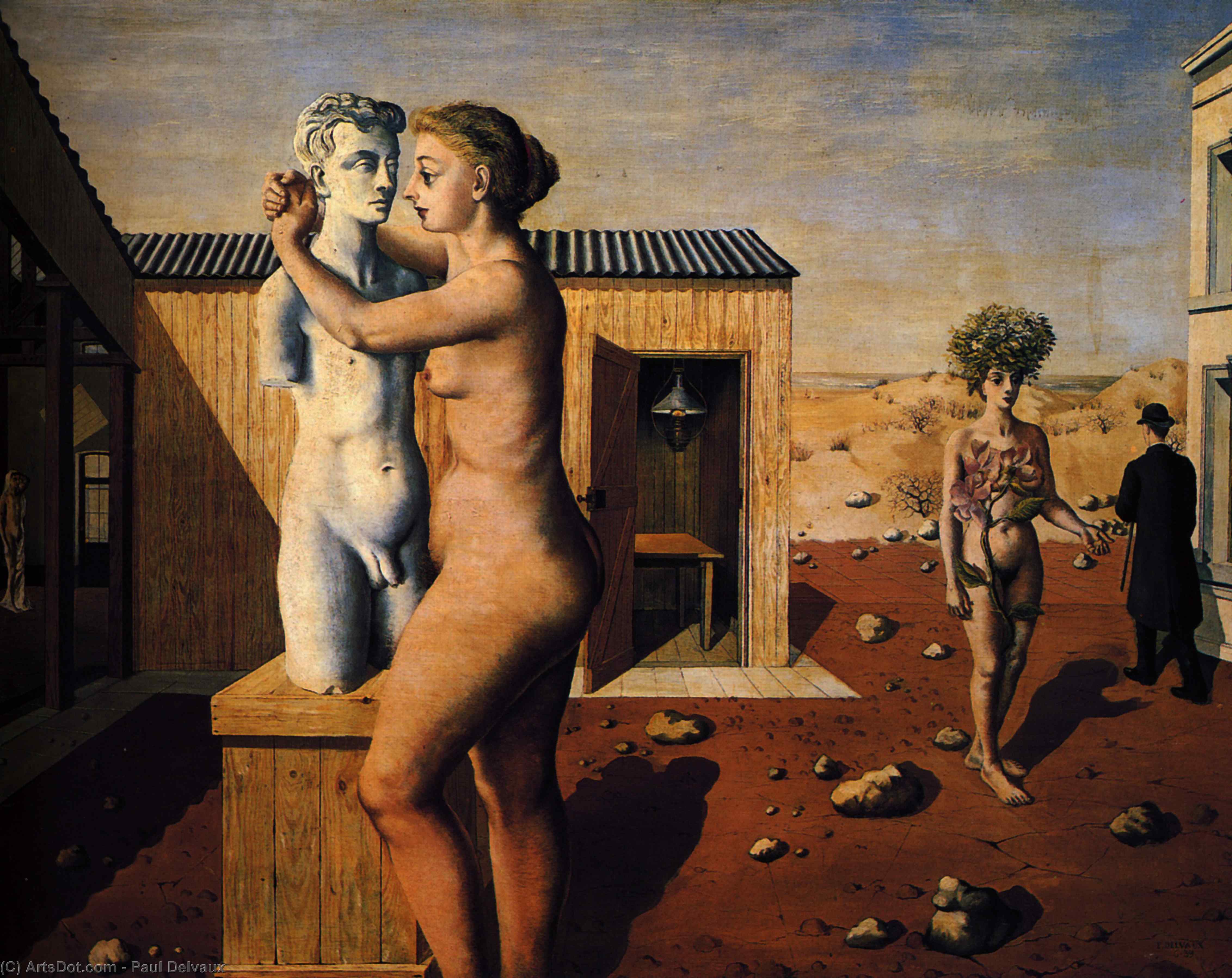 Wikioo.org – La Enciclopedia de las Bellas Artes - Pintura, Obras de arte de Paul Delvaux - Pygmallion