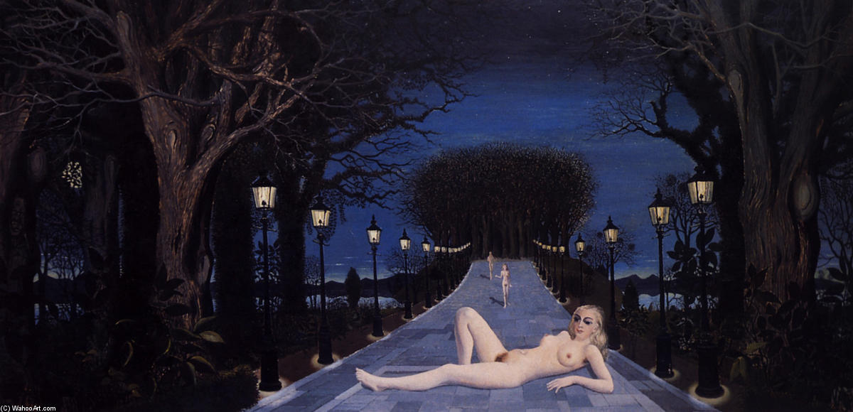 WikiOO.org - Encyclopedia of Fine Arts - Maalaus, taideteos Paul Delvaux - Aurore 