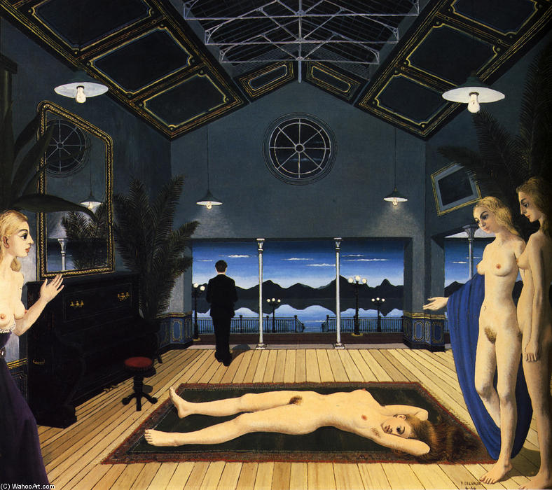 Wikioo.org - The Encyclopedia of Fine Arts - Painting, Artwork by Paul Delvaux - Abandonment 