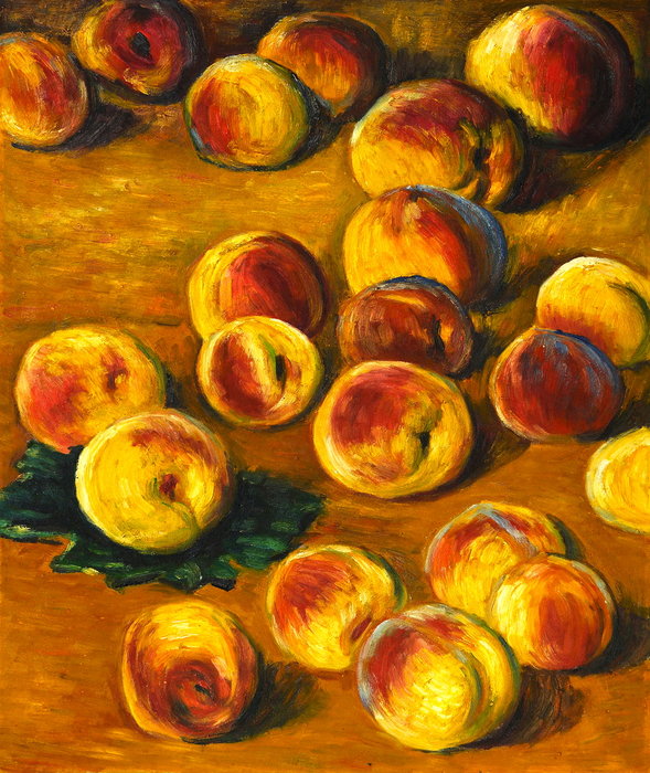 Wikoo.org - موسوعة الفنون الجميلة - اللوحة، العمل الفني Claude Monet - Peaches