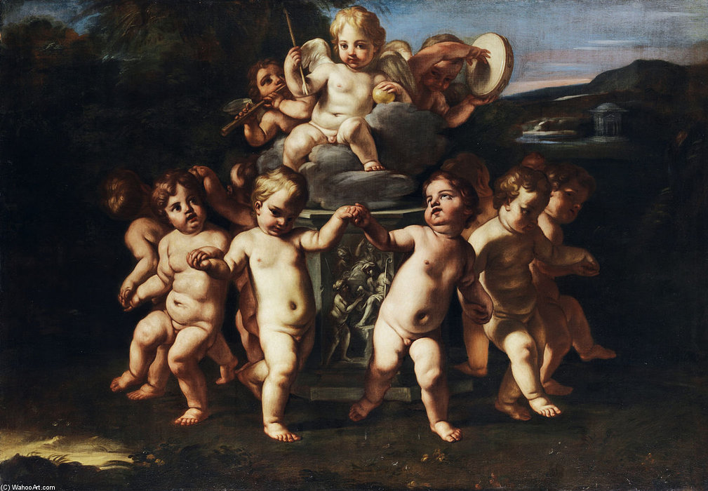Wikioo.org – La Enciclopedia de las Bellas Artes - Pintura, Obras de arte de Carlo Cignani - Der Triumph Amors. Ol Auf Leinwand