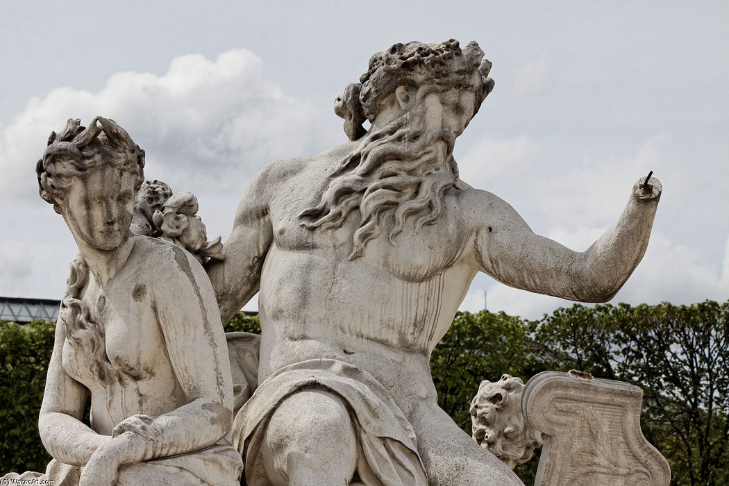 WikiOO.org - Енциклопедия за изящни изкуства - Живопис, Произведения на изкуството Corneille Van Clève - La Statue De La Loire Et Du Loiret Dans Le Jardin Des Tuileries A Paris