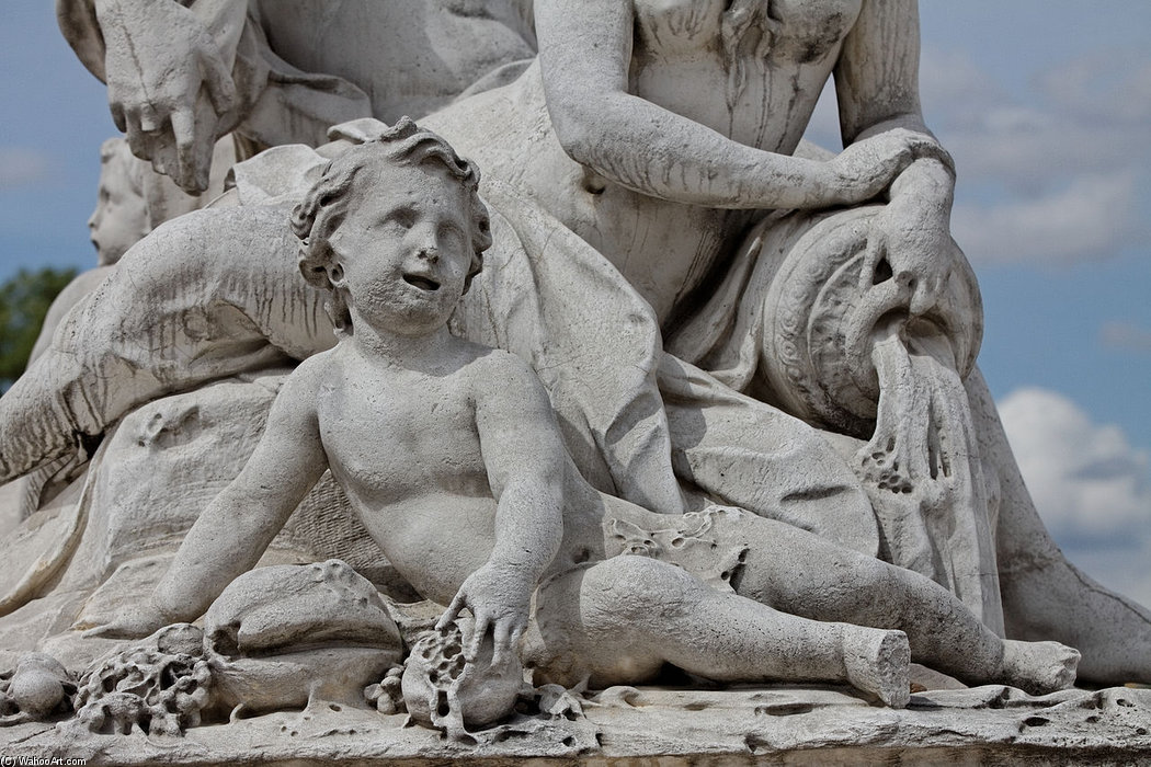 WikiOO.org - Енциклопедія образотворчого мистецтва - Живопис, Картини
 Corneille Van Clève - La Statue De La Loire Et Du Loiret Dans Le Jardin Des Tuileries A Paris