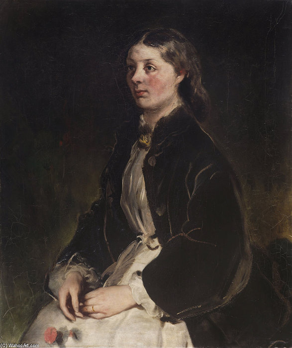 WikiOO.org - Encyclopedia of Fine Arts - Maalaus, taideteos Ferdinand Von Rayski - Portrait Of Christine Freifrau Von Schonberg