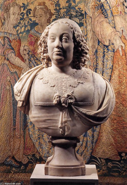 WikiOO.org - Enciklopedija dailės - Tapyba, meno kuriniai François Dieussart - Portrait Bust Of Johanna Dore