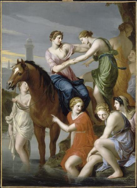 Wikioo.org - The Encyclopedia of Fine Arts - Painting, Artwork by Jacques De Stella - Clelie Passant Le Tibre