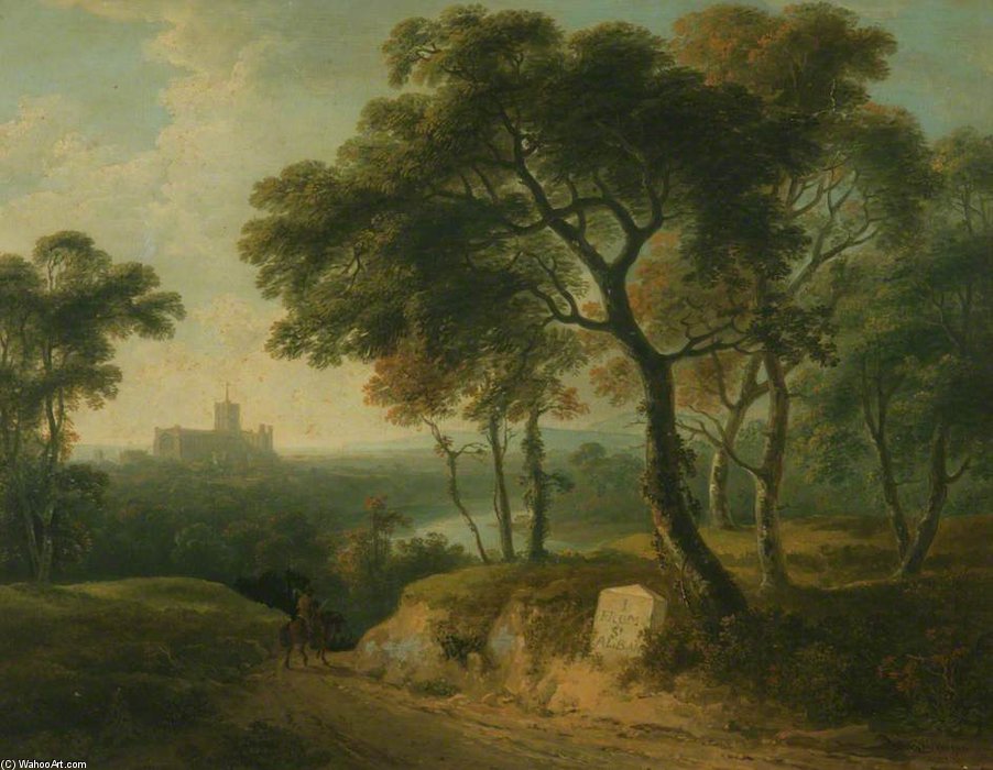 Wikioo.org - The Encyclopedia of Fine Arts - Painting, Artwork by Abraham Pether - St Albans Abbey, Hertfordshire