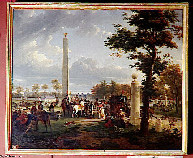 Wikioo.org - The Encyclopedia of Fine Arts - Painting, Artwork by Alexandre Hyacinthe Dunouy - Interview Of Napoleon And Pope Pius Vii In The Forest Of Fontainebleau