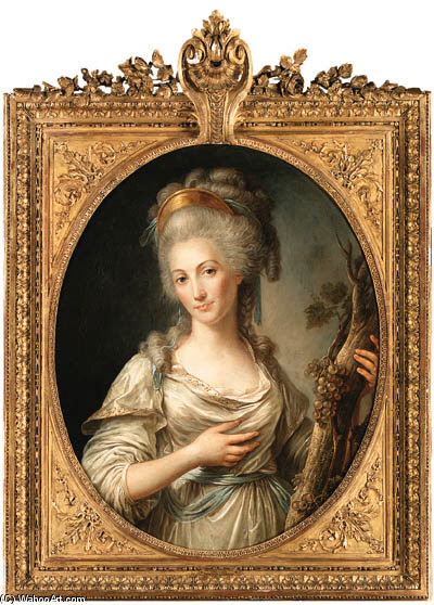 Wikioo.org - The Encyclopedia of Fine Arts - Painting, Artwork by Antoine Vestier Avallon - Portrait Of A Lady -
