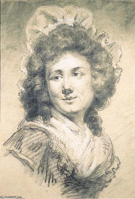 WikiOO.org - Encyclopedia of Fine Arts - Maleri, Artwork Antoine Vestier Avallon - Portrait Of Catherine-noële Grand