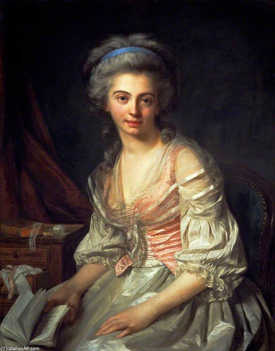 WikiOO.org - Enciklopedija dailės - Tapyba, meno kuriniai Antoine Vestier Avallon - The Artist's Daughter, Marie-nicole Vestier
