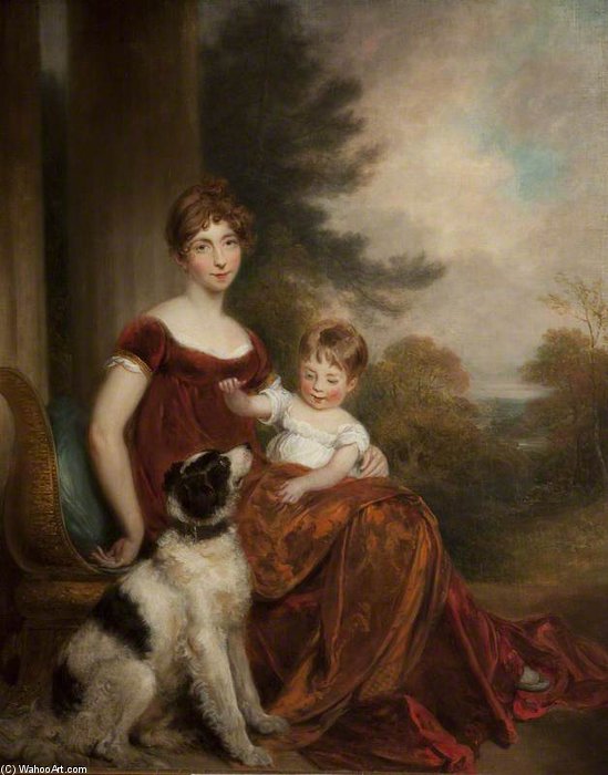 Wikioo.org - The Encyclopedia of Fine Arts - Painting, Artwork by Arthur William Devis - Mrs Anderson And Her Son William