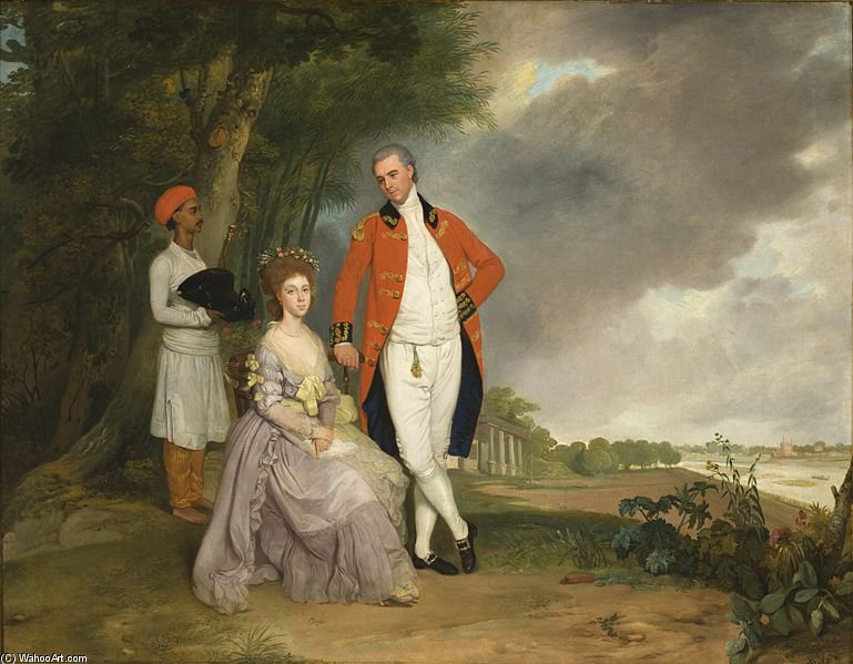 WikiOO.org - Enciklopedija dailės - Tapyba, meno kuriniai Arthur William Devis - The Hon. William Monson And His Wife, Ann Debonnaire