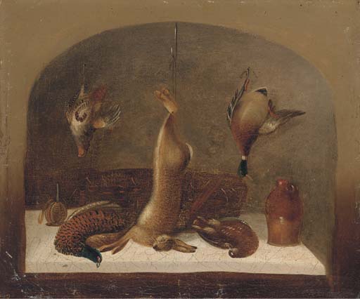 WikiOO.org - Encyclopedia of Fine Arts - Malba, Artwork Benjamin Blake - A Kitchen Still Life Within A Feigned Niche; And Another Similar