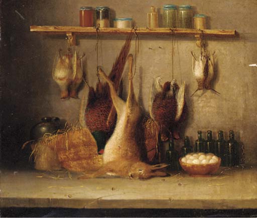 WikiOO.org - Encyclopedia of Fine Arts - Maalaus, taideteos Benjamin Blake - Game In A Larder; And The Day's Bag