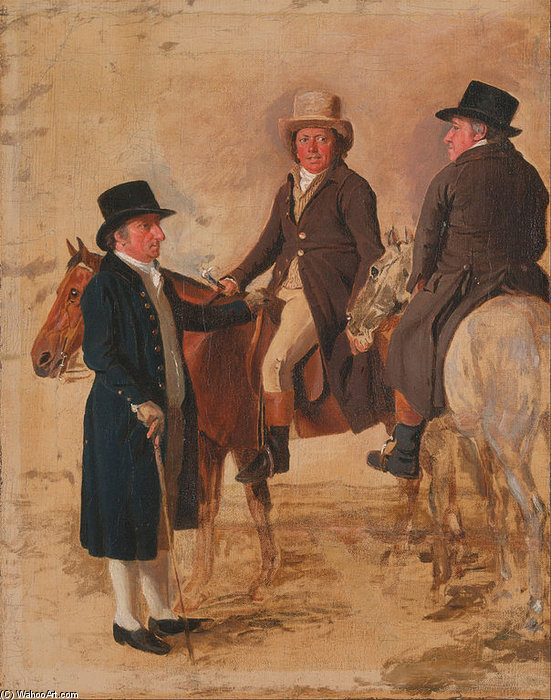 Wikioo.org - The Encyclopedia of Fine Arts - Painting, Artwork by Benjamin Marshall - Ohn Hilton, Judge Of The Course At Newmarket