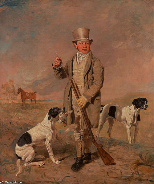 Wikioo.org - The Encyclopedia of Fine Arts - Painting, Artwork by Benjamin Marshall - Portrait Of A Sportsman, Possibly Richard Prince