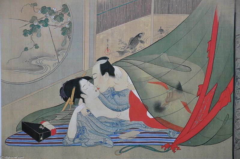 WikiOO.org - Güzel Sanatlar Ansiklopedisi - Resim, Resimler Chōbunsai Eishi - Concours De Plaisirs Des Quatre Saisons