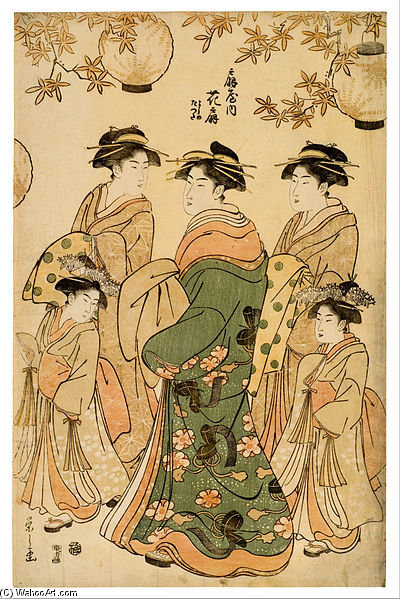 Wikioo.org - สารานุกรมวิจิตรศิลป์ - จิตรกรรม Chōbunsai Eishi - Woodcut