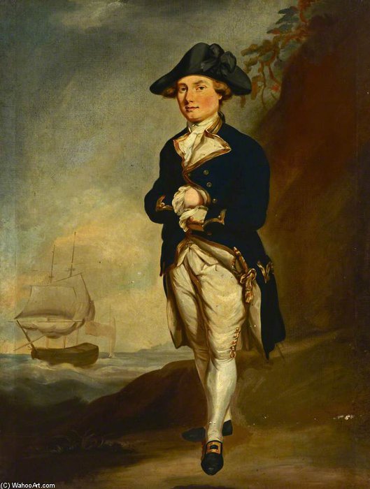 WikiOO.org - Enciklopedija dailės - Tapyba, meno kuriniai Daniel Gardner - Admiral Sir William Cornwallis