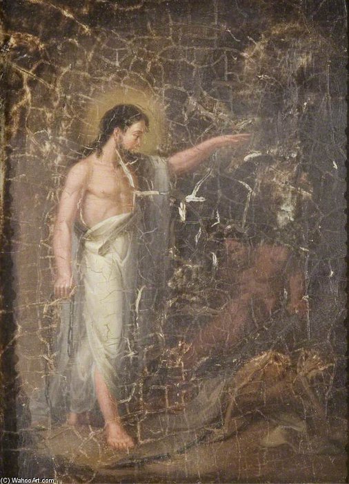Wikioo.org - The Encyclopedia of Fine Arts - Painting, Artwork by Edward Bird - Christ Overcoming Sin And Death